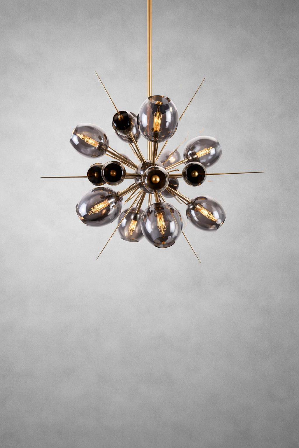 Hdc Sputnik Design Multi-Arm Mid-century Ceiling Chandelier with Gold Finish for Living & Dining Spaces