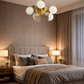Hdc 5 Lights Modern Luxury Gold & Opal Glass Designer Chandelier Light For Living Room, Hall