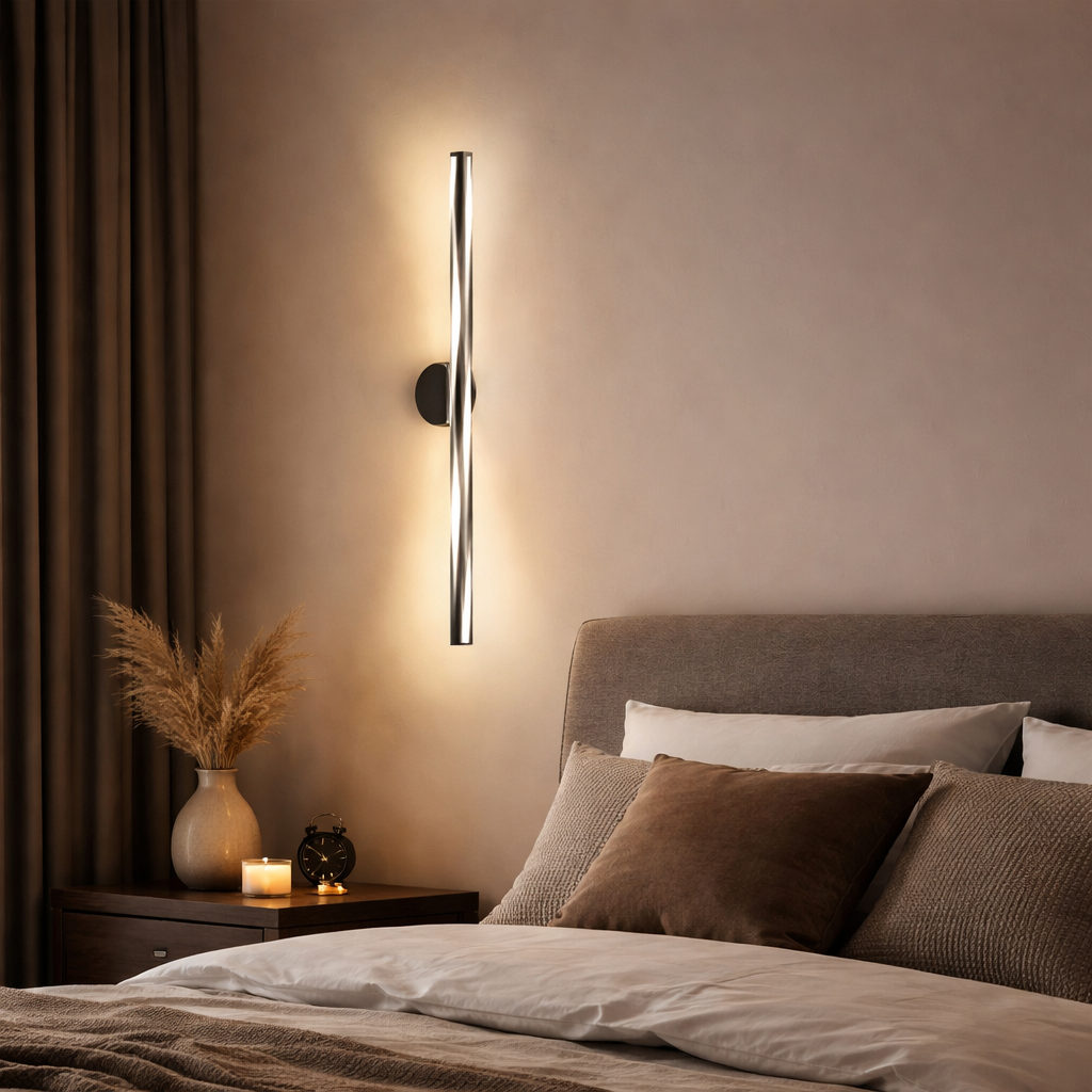 HDC 600 MM Gold LED Long Modern Wall Light Living Room LCD Panel Light- Tricolor