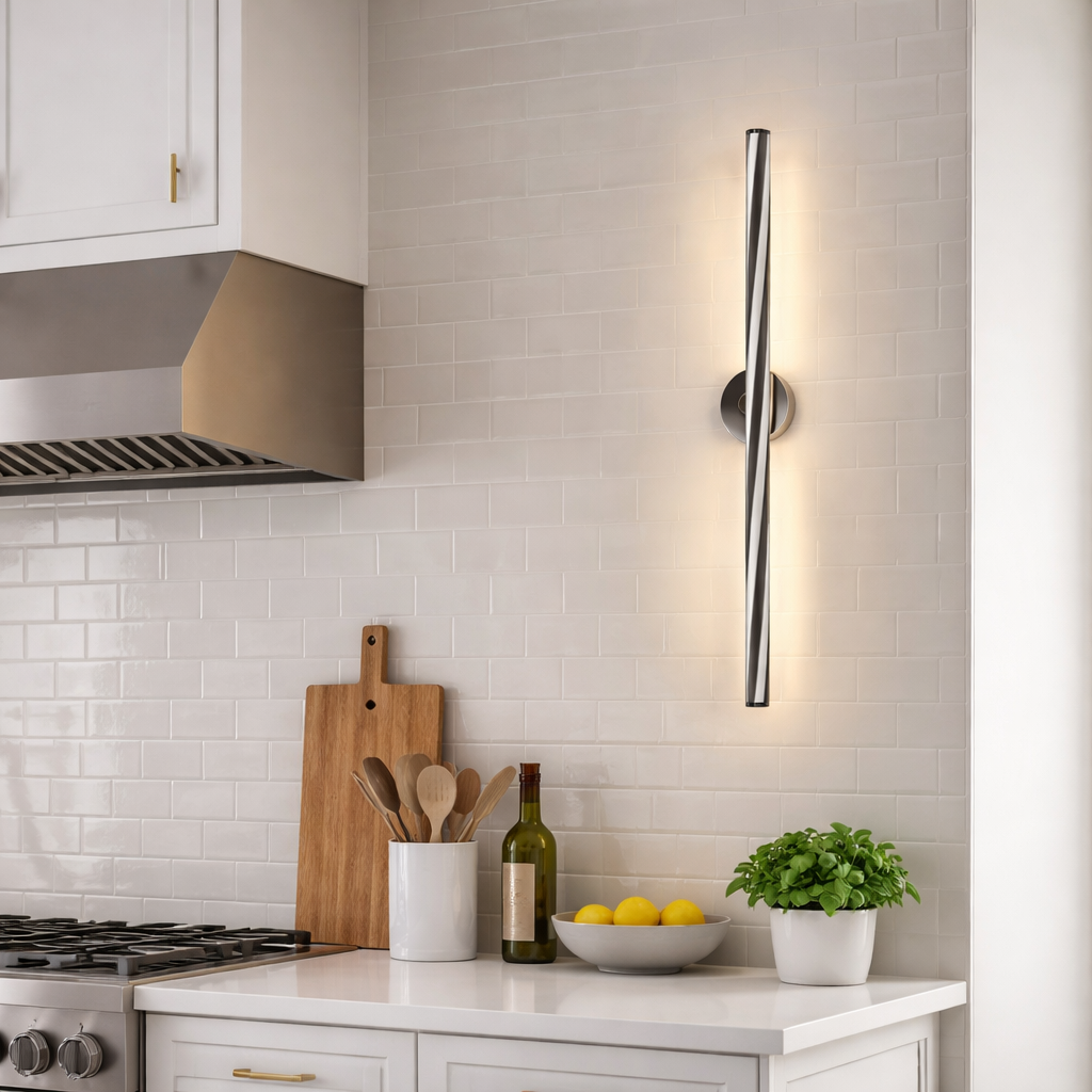 HDC 600 MM Gold LED Long Modern Wall Light Living Room LCD Panel Light- Tricolor