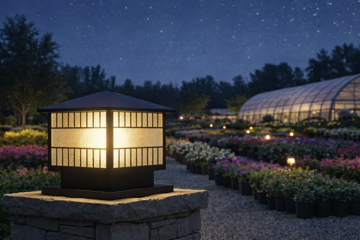 HDC Modern Black Finish, Water-Resistant Outdoor LED Gate Light for Courtyard Door Decorative Lamp