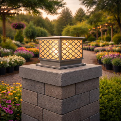 HDC Modern Stainless Steel Finish Outdoor Cubic Gate Light for Pillars & Boundary Walls