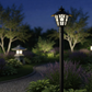 HDC Black Finish Outdoor Decorative Gate Light with Frosted Glass for Garden And Pathway