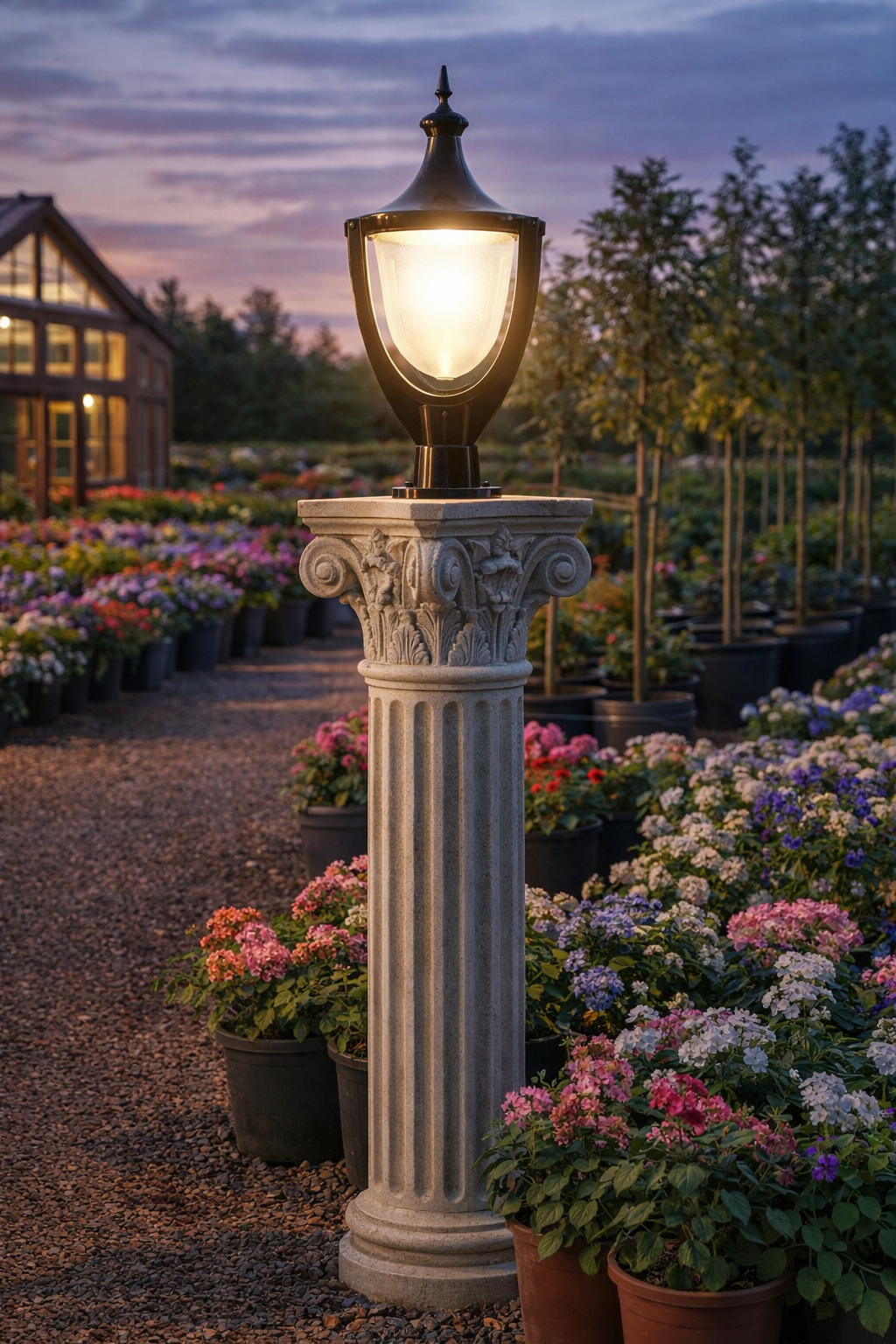 HDC Modern Black Finish, Water-Resistant Outdoor LED Gate Light for Courtyard Door Decorative Lamp