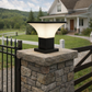 HDC Modern Black Finish, Water-Resistant Outdoor LED Gate Light with Square Top for Courtyard Door Decorative Lamp
