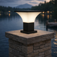 HDC Modern Black Finish, Water-Resistant Outdoor LED Gate Light with Square Top for Courtyard Door Decorative Lamp