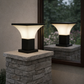 HDC Modern Black Finish, Water-Resistant Outdoor LED Gate Light with Square Top for Courtyard Door Decorative Lamp