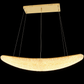 HDC 1100mm Luxury Curved Crystal Pendant Light for Living Room, Dining & Hotel Interiors