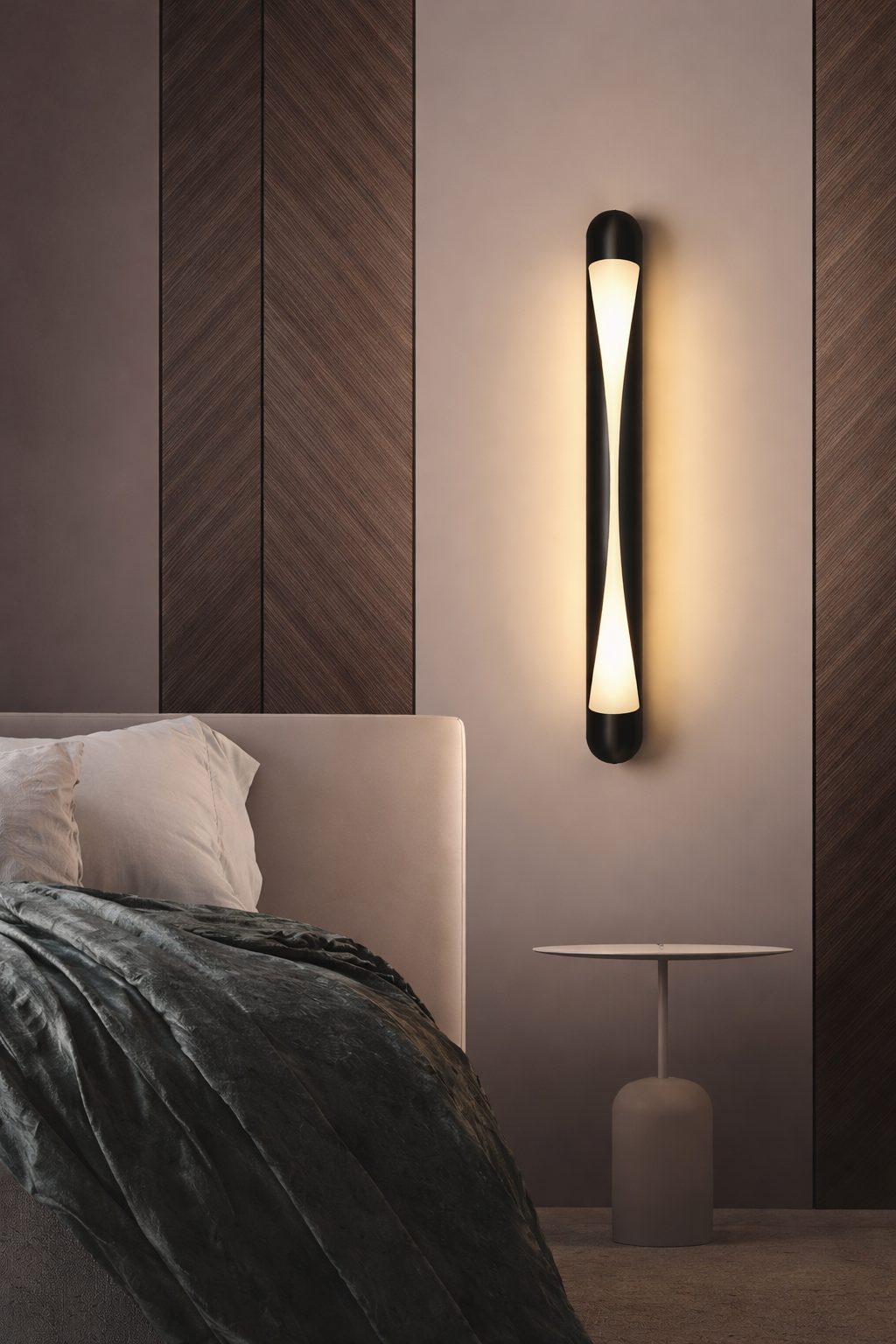 HDC Luxury Black LED Wall Light for Bedroom, Living Room & Hotel Décor