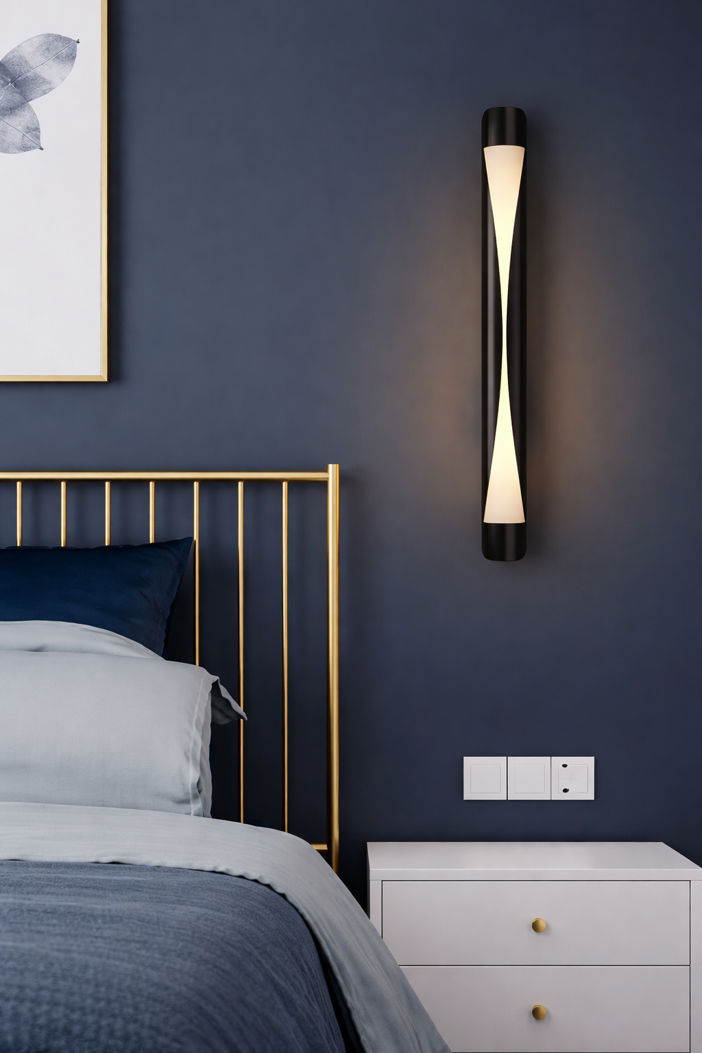 HDC Luxury Black LED Wall Light for Bedroom, Living Room & Hotel Décor