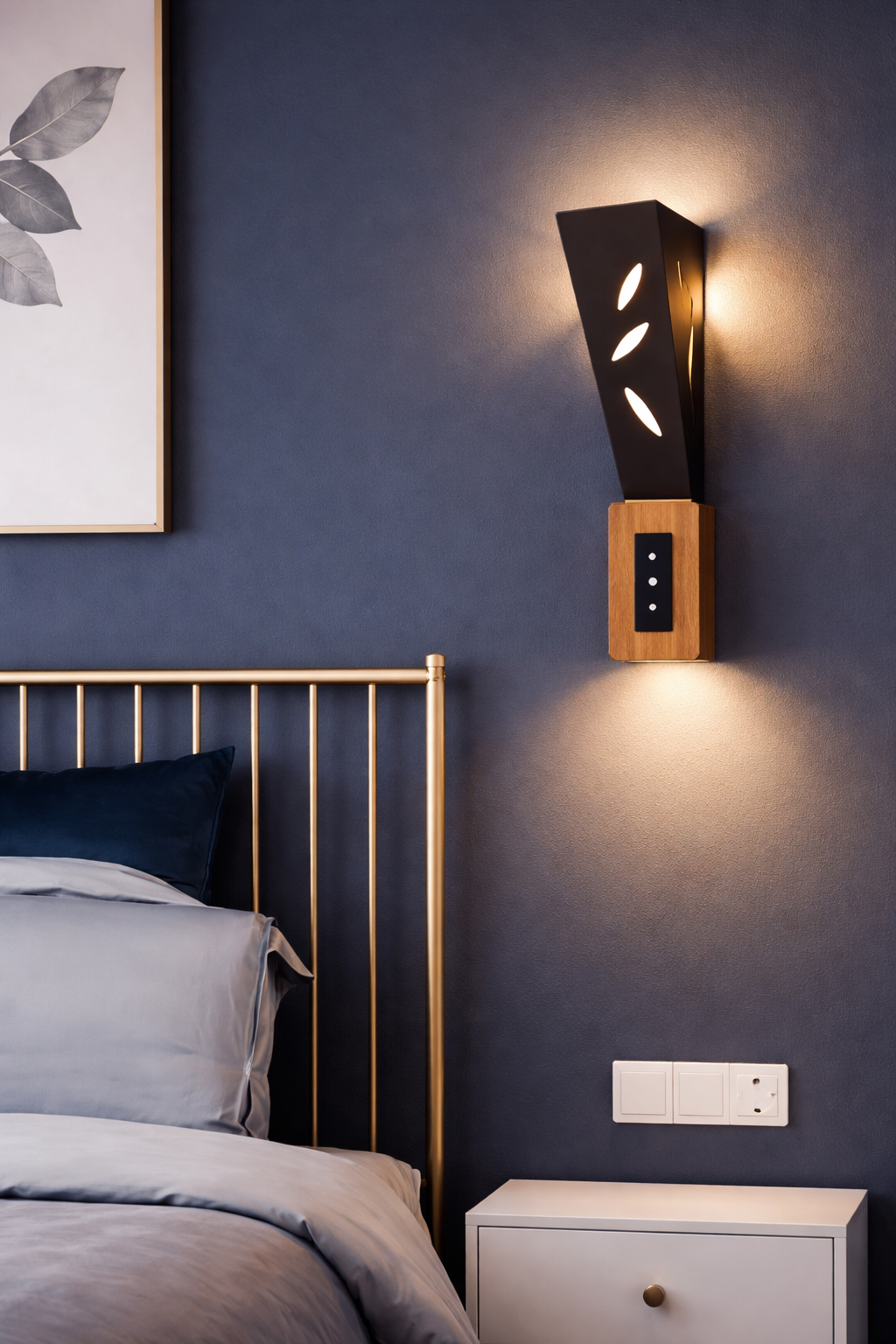 HDC Touch Sensor LED iDimmable Modern Wall Lamp with Touch Control | Warm White Ambient Lighting for Bedroom, Living Room & Hotel Decor