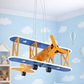 Hdc Retro Airplane Chandelier Boy Bedroom Children's Room Lamp American Creative Led Iron Fighter Kids Room Chandelier