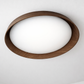 Hdc Modern Wooden Ring Flush Mount Ceiling Light – Minimalist LED Ceiling Lamp for Living Room & Bedroom