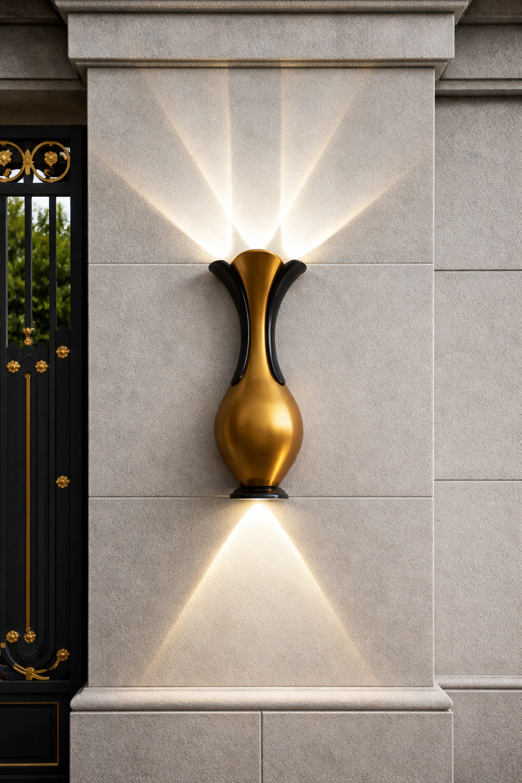 HDC Luxury Brown/ Grey Dual Glow Outdoor Light for Outdoor Spaces