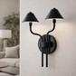 HDC Black 12 Watt Luxury Dual Arm Wall Light for Bedroom, Living Room
