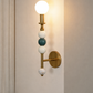 HDC Luxury Gold Body Glass Ball Hanging Wall Light for Living Room