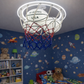 Hdc Premium Kids Basketball Ceiling Light with LED Ring – Sports Theme Bedroom Lighting