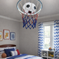 Hdc Kids Football Ceiling Light with Hoop Net Design – Creative Sports Theme LED Light