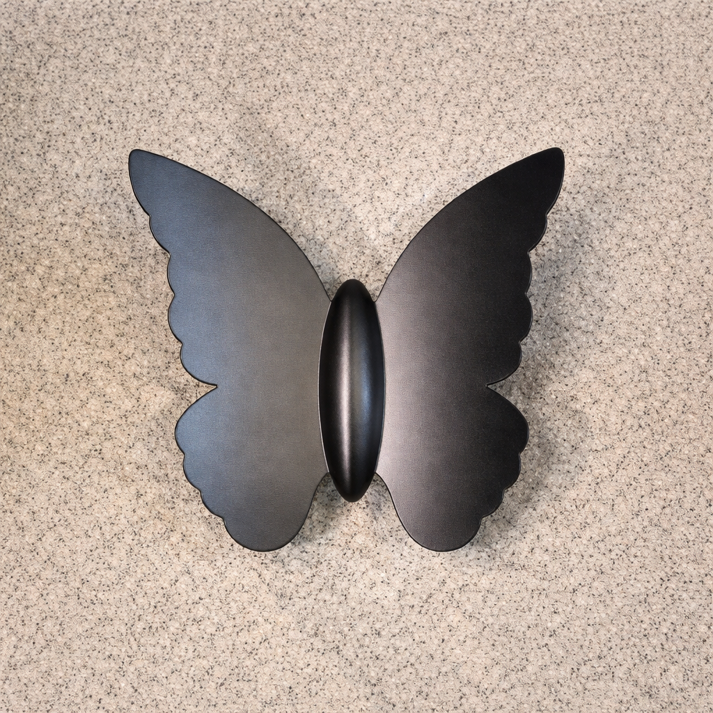 HDC Matte Black Outdoor Butterfly Design Light for Outdoor Decor