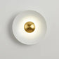 Hdc Contemporary White Creative Macaron Flying Saucer Hardware LED Wall Sconce Lamp For Bedroom- Tricolor
