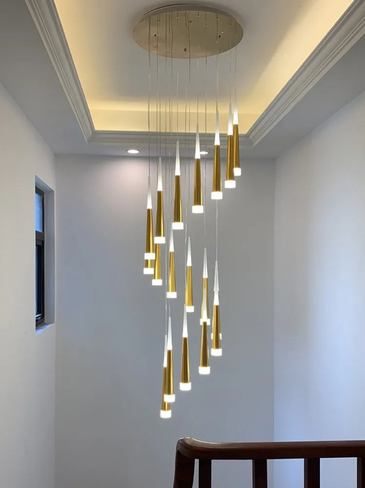 Hdc 28 Lights Stair lamp long duplex chandelier
