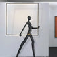 HDC Modern Luxury Art Human Holding Square Sculpture Living Room Bed