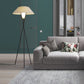 HDC Black Slim Stand And White Fabric Shade Living Room Creative Bedroom Tripod LED Vertical Floor Lamp