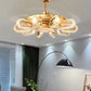Hdc 8 Lights Oval Crystal Ceiling Fan Chandelier With Three Color Setting Control With Remote