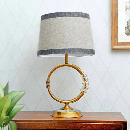 Hdc Modern Luxury Fabric Shade Table Lamp