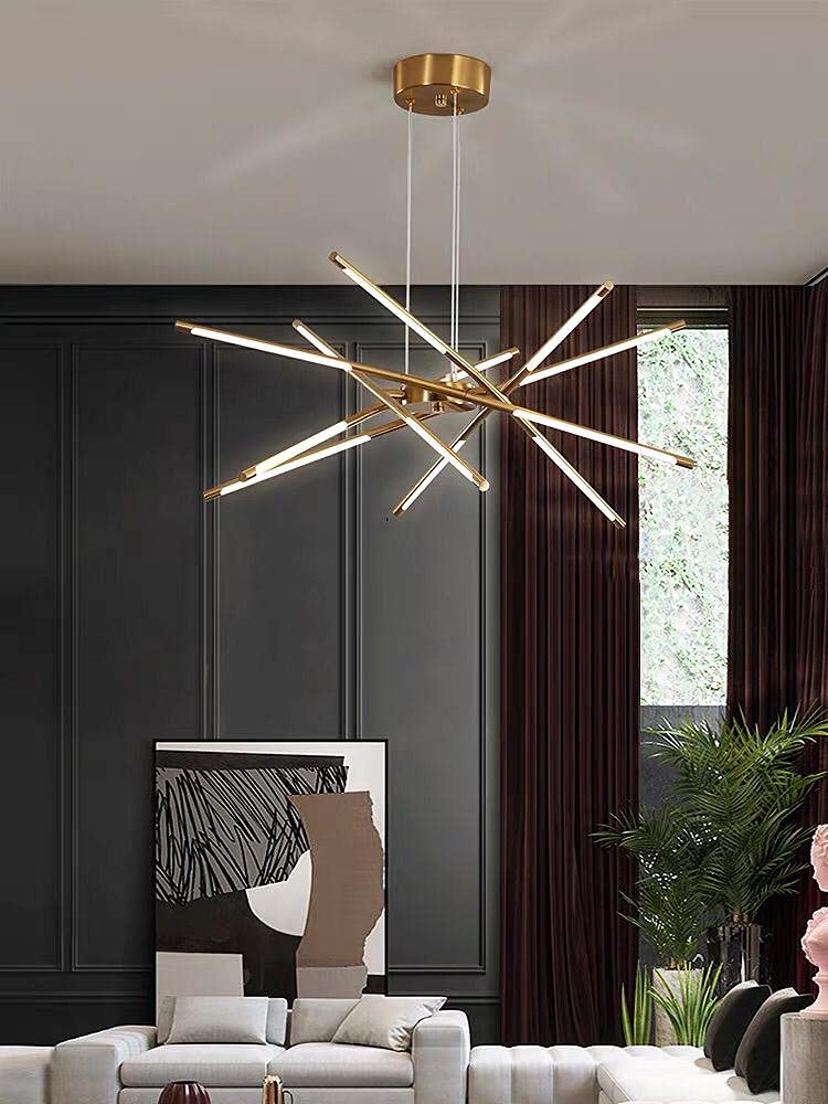 Hdc 10 Heads LED Modern Chandelier Pendant Hanging Light Lamp - Warm White, Gold