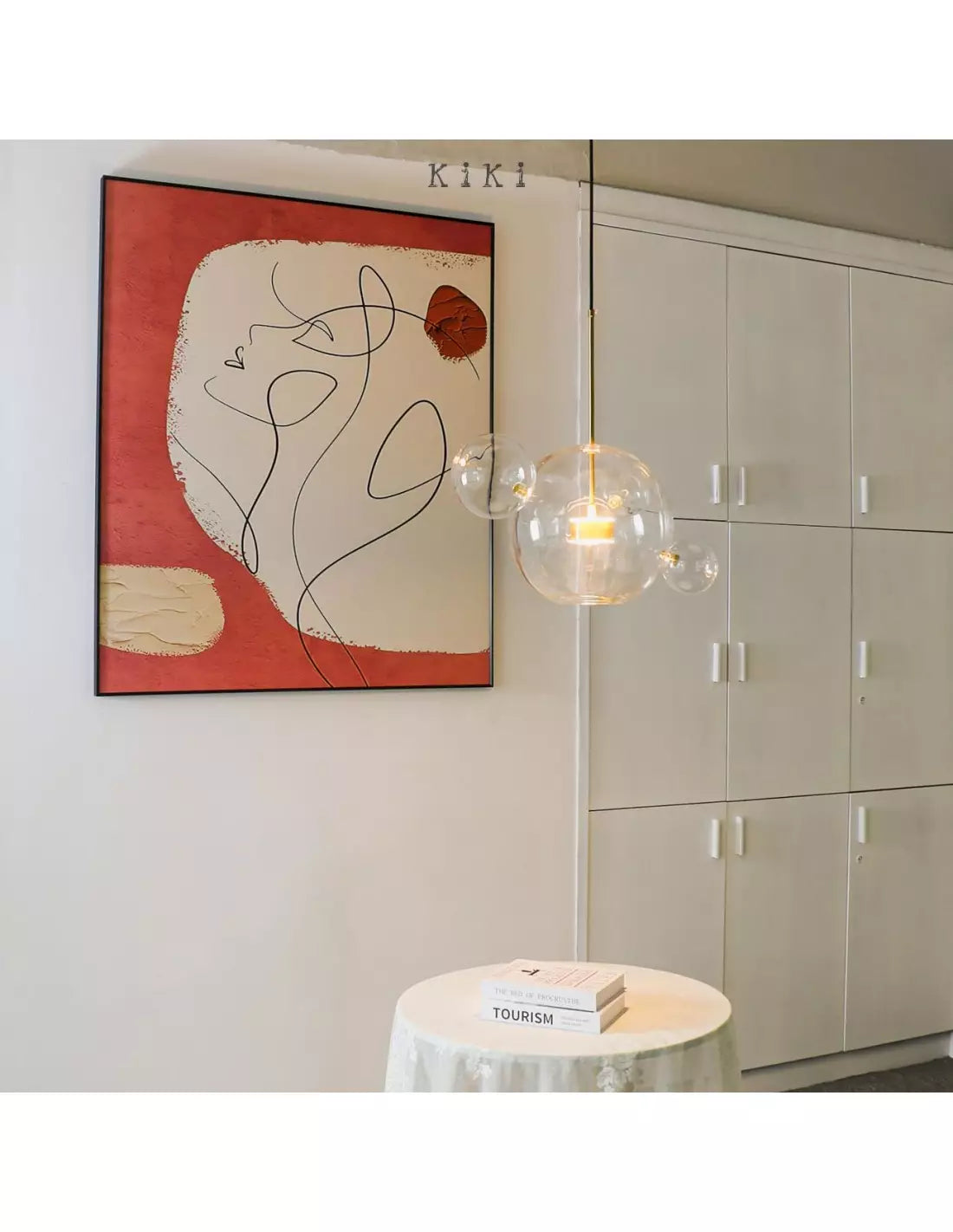 Hdc 1 Light Modern Creative Kitchen Island Nordic Art Transparent Glass Soap Bubble Chandelier Lamp