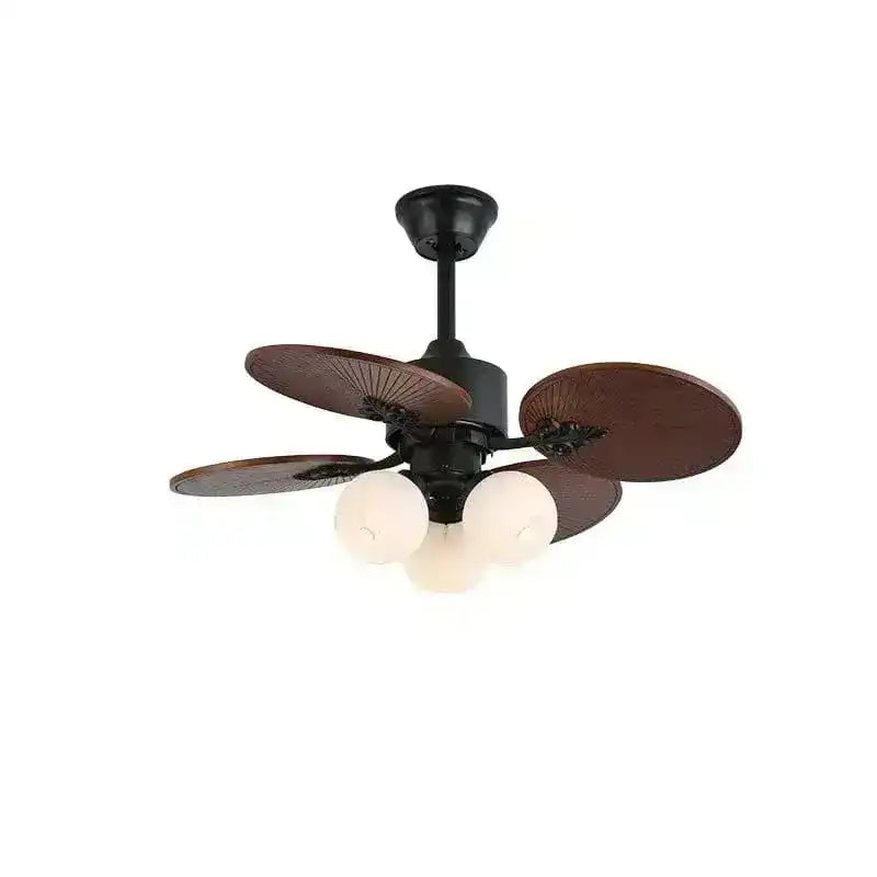 Hdc Tropical Ceiling Fan With Led Light And Remote Control 52 Inch Palm Reversible Fan Light 5 Leaf Blades And Balance Clips