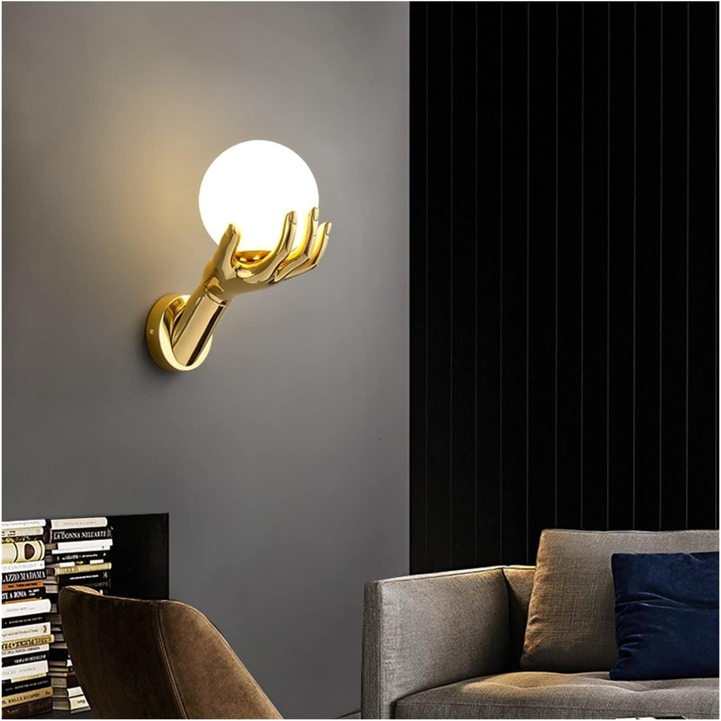 Hdc 1 Light All Copper Retro Style Glass Shade Wall Light