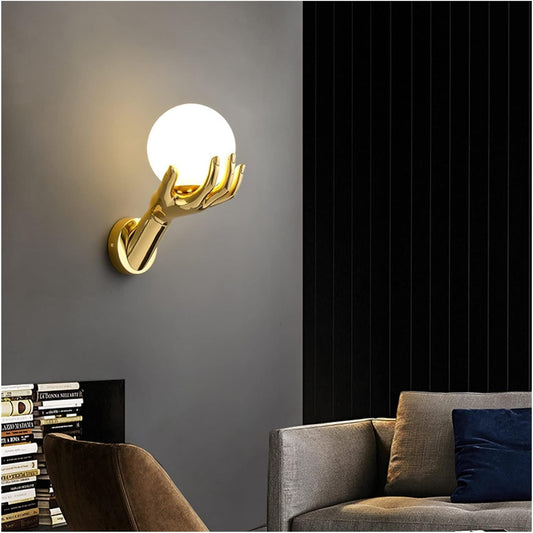 Hdc 1 Light All Copper Retro Style Glass Shade Wall Light