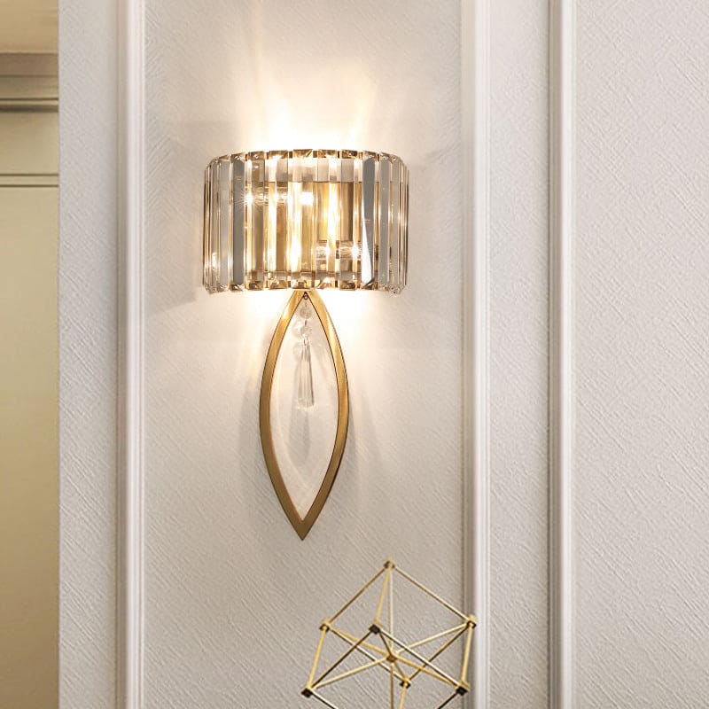 Hdc luxury American minimalist modern bedroom living room wall aisle entrance crystal lamp