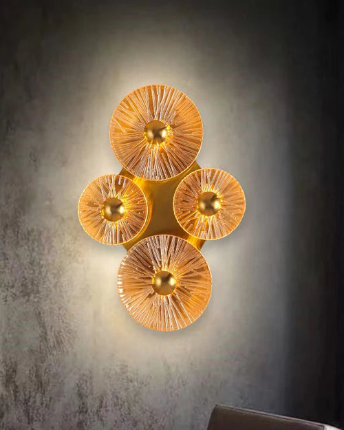 Hdc Lotus Leaves LED Glass Wall Light