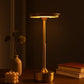 Hdc Wireless Table Lamp, Rechargeable Battery LED Desk Lamp with Touch Control and 3 Color Stepless Dimming,USB Charging Portable Lamp for Restaurant/Camping/Bar/Bedroom(Gold)