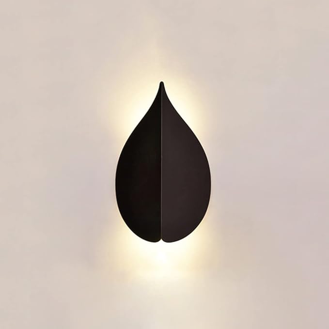 HDC Luxury Matte Black Leaf Outdoor Light