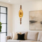 HDC Luxury Amber Crystal Pendant Light Modern Metal Glass Led Pendant Lights
