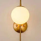 HDC Gold Finish 1 Head Frosted Glass Ball Light Wall Lamp For Living Room