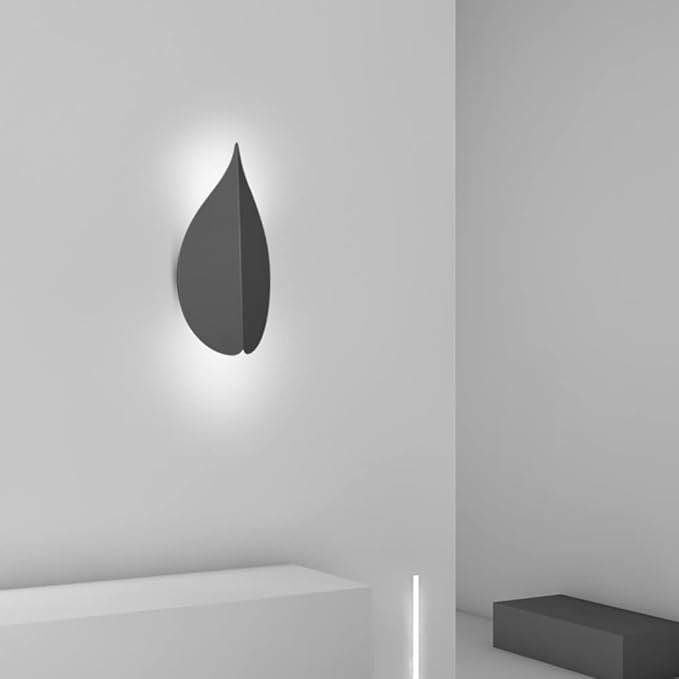 HDC Luxury Matte Black Leaf Outdoor Light