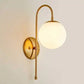 HDC Gold Finish 1 Head Frosted Glass Ball Light Wall Lamp For Living Room