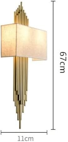 HDC White Shade Modern Gold Metal Wall Light For Drawing Room - Warm White