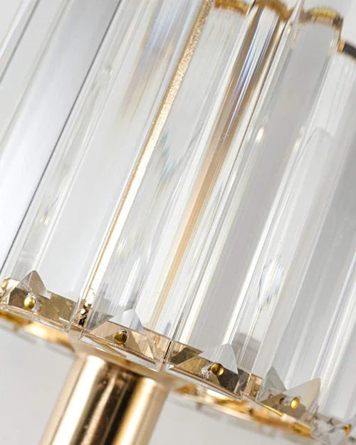 Hdc Gold Crystal Glass Shade Wall Light