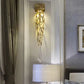 Hdc Nordic Led Crystal Drop Wall Light For Living Room