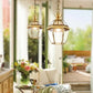 HDC 1-Light Gold Brass Vintage Gold Glass Pendant Ceiling Light - Warm White