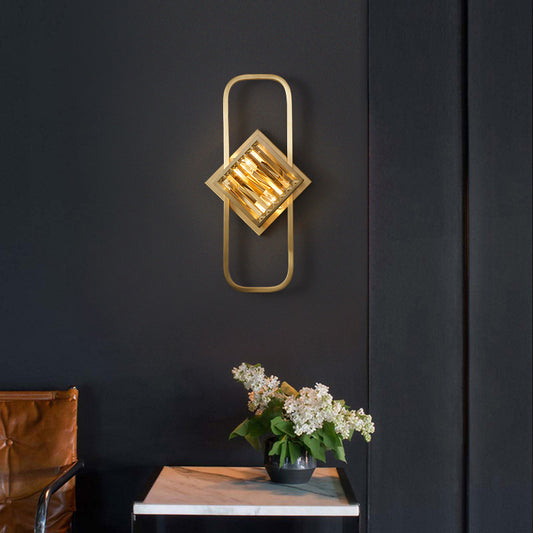 Hdc Modern Luxury Decor LED Crystal Wall Light Sconce Bedroom Hallway Wall Lamp