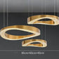 Hdc 3 Light 3 Rings Big Full Spread Golden Crystal Led Chandelier Hanging Lamp - HDC Lights