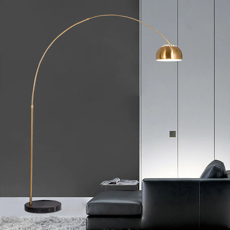 HDC Golden Huge Arc Floor Lamp Living Room Standing Lamp - Silver