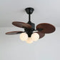 Hdc Tropical Ceiling Fan With Led Light And Remote Control 52 Inch Palm Reversible Fan Light 5 Leaf Blades And Balance Clips